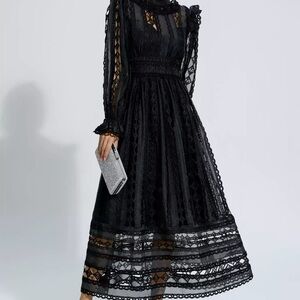 Elegant Black Lace Dress
